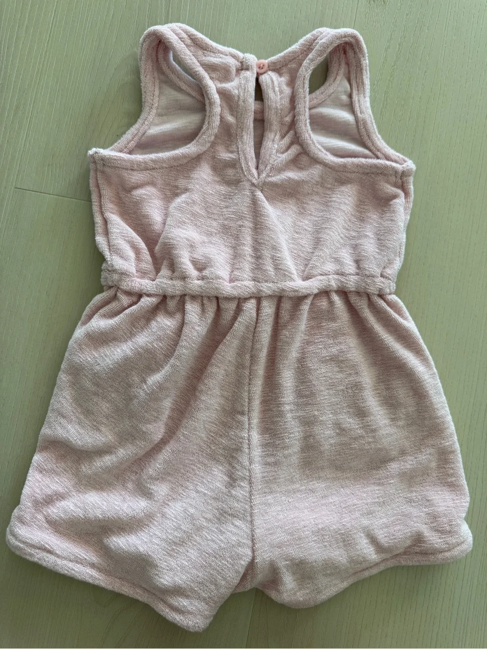 Old Navy Light Pink Terry Romper with Bow